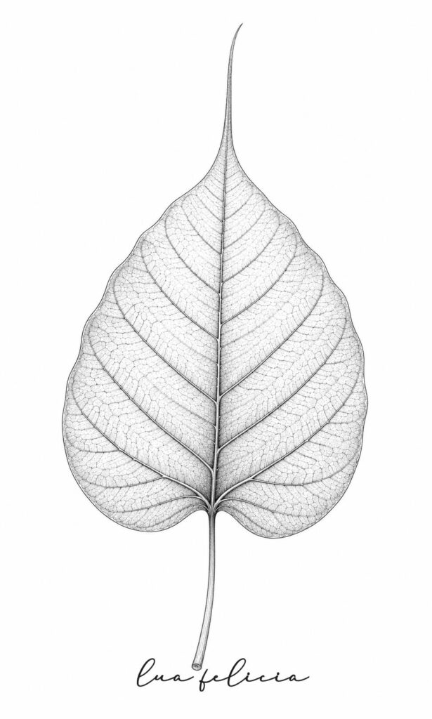 Desenho botânico de Bodhi