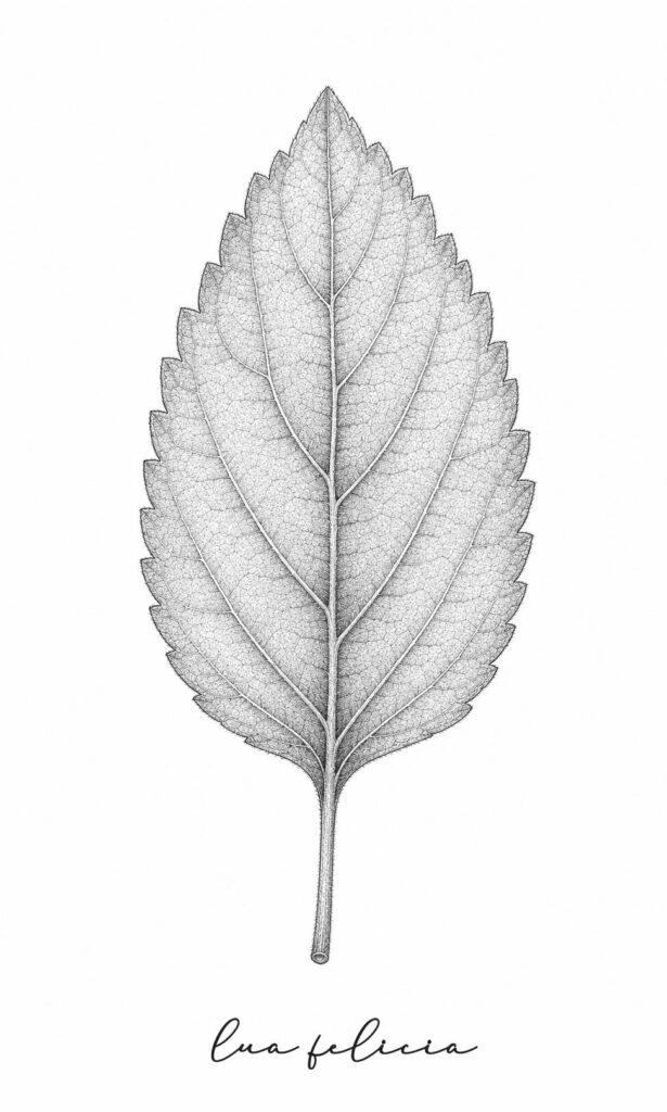 Desenho botânico de Tulsi • manjericão-sagrado