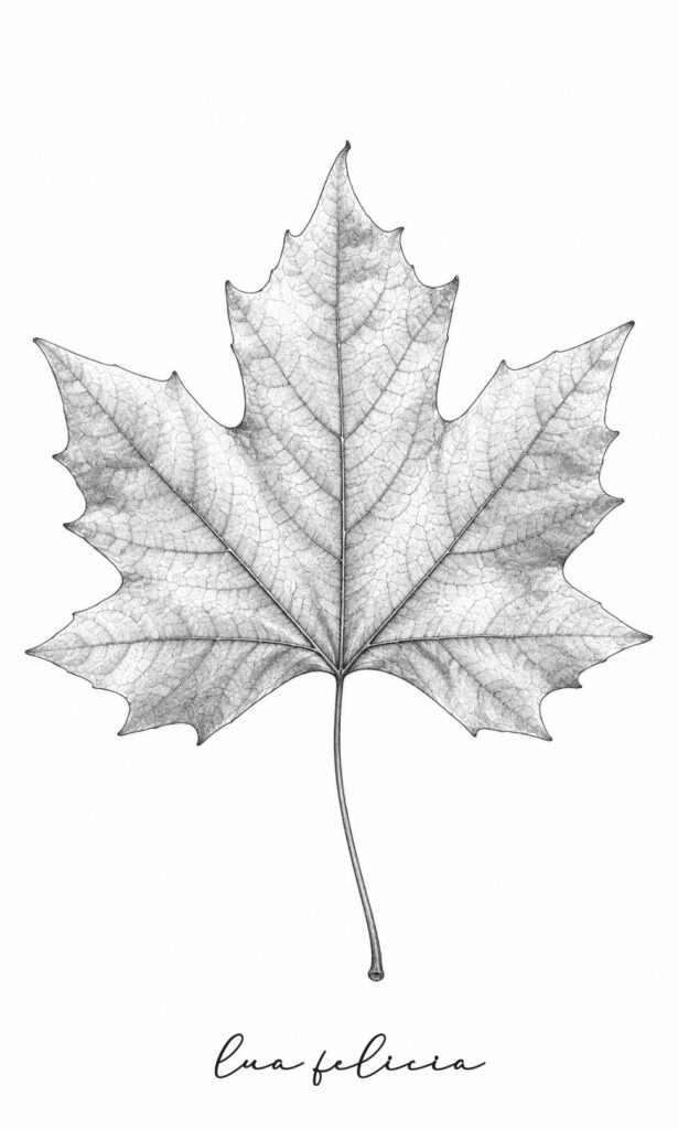 Desenho botânico de Plátano